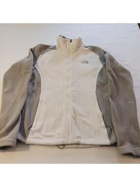 The North Face Full Front & Pocket Zippers Women's White/Gray Jacket Size SP